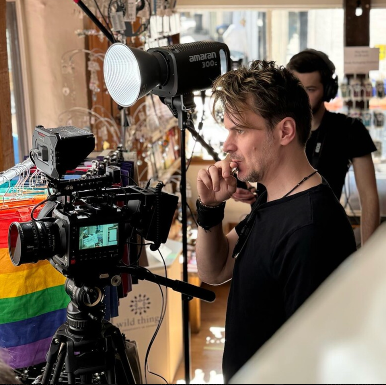Rick Bush directing on set